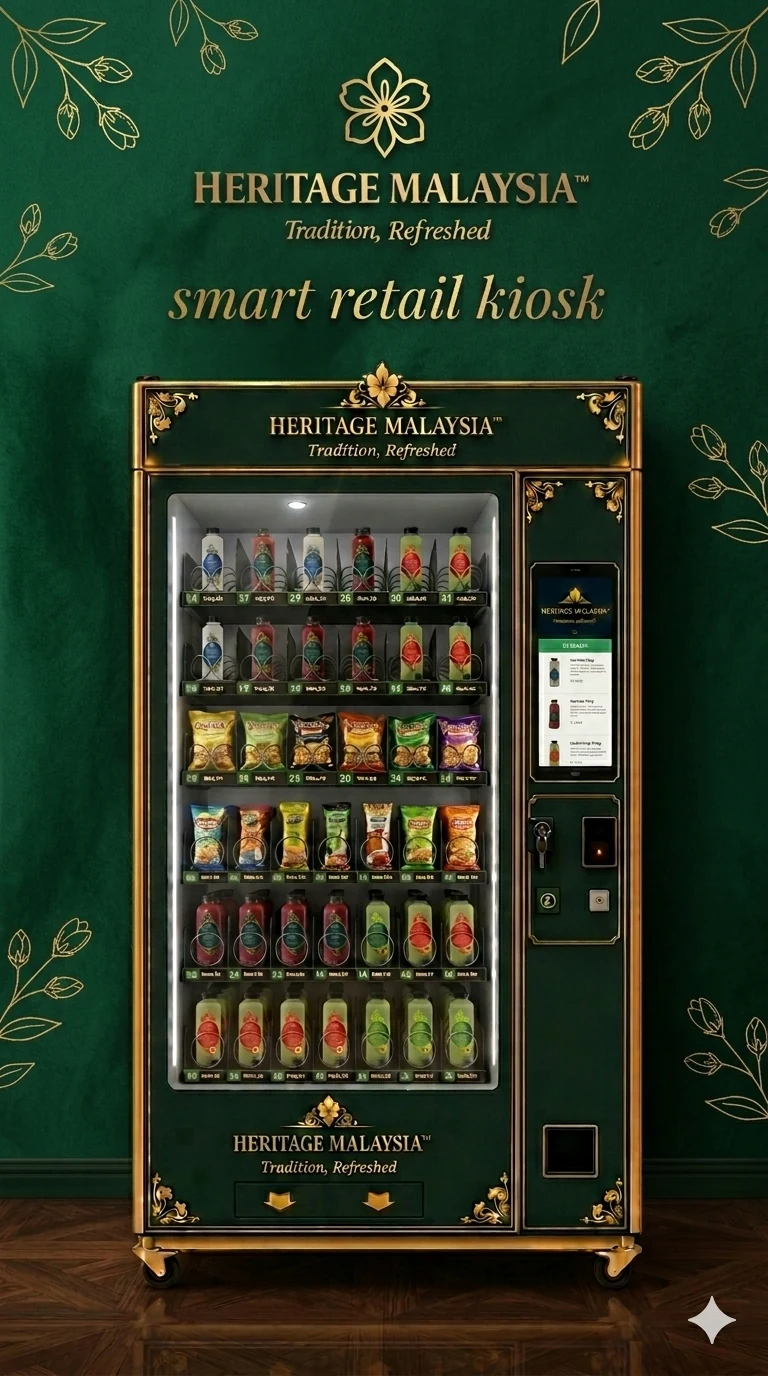 Heritage Malaysia kiosk in premium retail setting